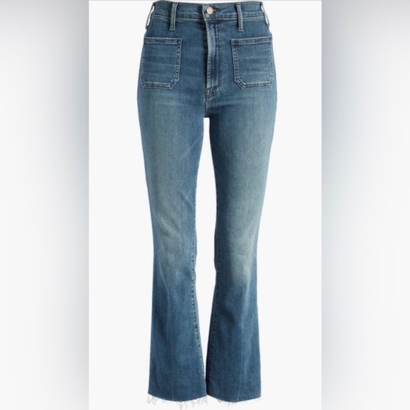 MOTHER The Hustler Patch Pocket Ankle Fray in Healing Jar - 26
